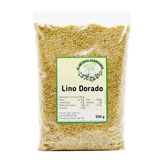 Semillas Lino Dorado 500 g  Ahorro y Calidad - El Antiguo Herbolario